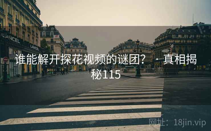 谁能解开探花视频的谜团？ · 真相揭秘115